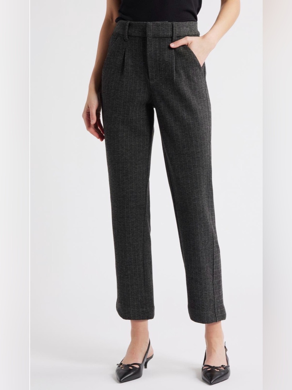NEW…Wit & Wisdom Skyrise Herringbone Straight Leg Ankle Pant